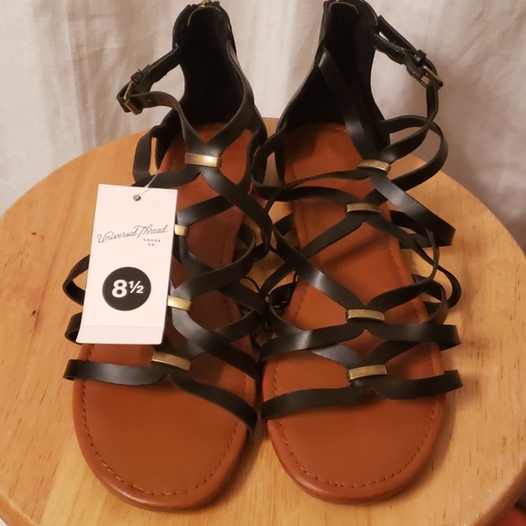 Universal Thread Shoes - NWT NEW Universal thread black sandals target 8.5